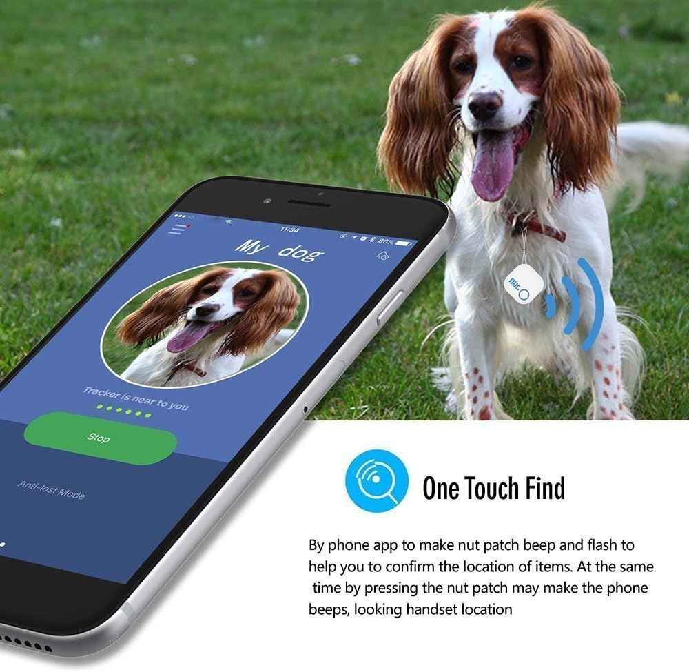 Anki HappiGo Smart Tag Bluetooth Anti-lost Tracker Key Finder Pet Wallet GPS Tracker Locator Alarm Patch GPS Tracker Locator for iOS/iPhone/iPod/iPad/Android (White) - Image 5