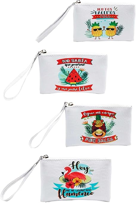 Set Di Portaoggetti Tropical Con Frasi Tropicali Portafogli Originali Per Dettagli Regali E Ricordi Da Matrimonio Comunione E Battesimo Amazon It Casa E Cucina