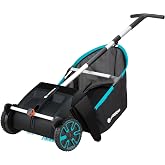 Gardena Manual Lawn and Leaf Collector Sweeper, Large Bag - 03565 | Adjustable Height Wide Brush Pickup, Easy to Maneuver Yard Debris Collector, Space Saving Storage