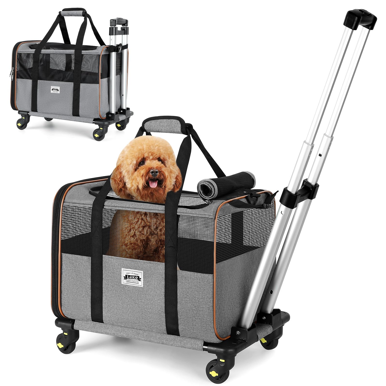 Mua Lekereise Cat Carrier with Wheels for Small Pet, Airline Approved