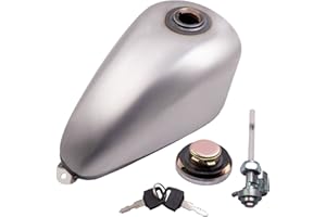 TUNINGSWORLD 1.5 Gallon Motorcycle Gas Tank for Harley Sportster Ironhead Bobber 1955-1978 1.5 Gal Front Fuel Tank Metal Steel Direct Mount 5L