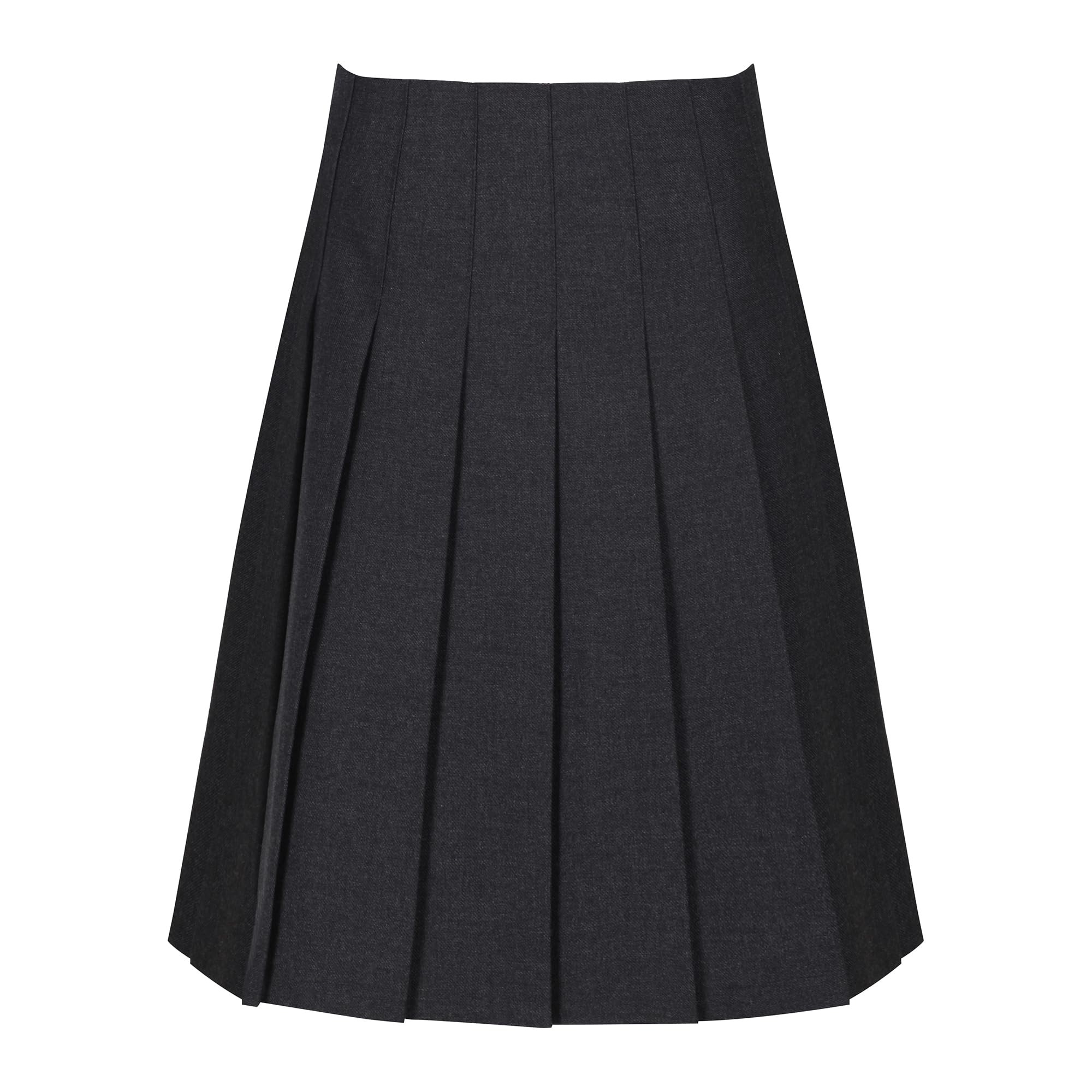 Trutex Back Pleated School Skirt for Senior Girls (10-16+ Years), Stain Resistant Uniform, All Round Permanent Pleated Skirt - Genuine Trutex School Uniform Harrow Grey L20-W30