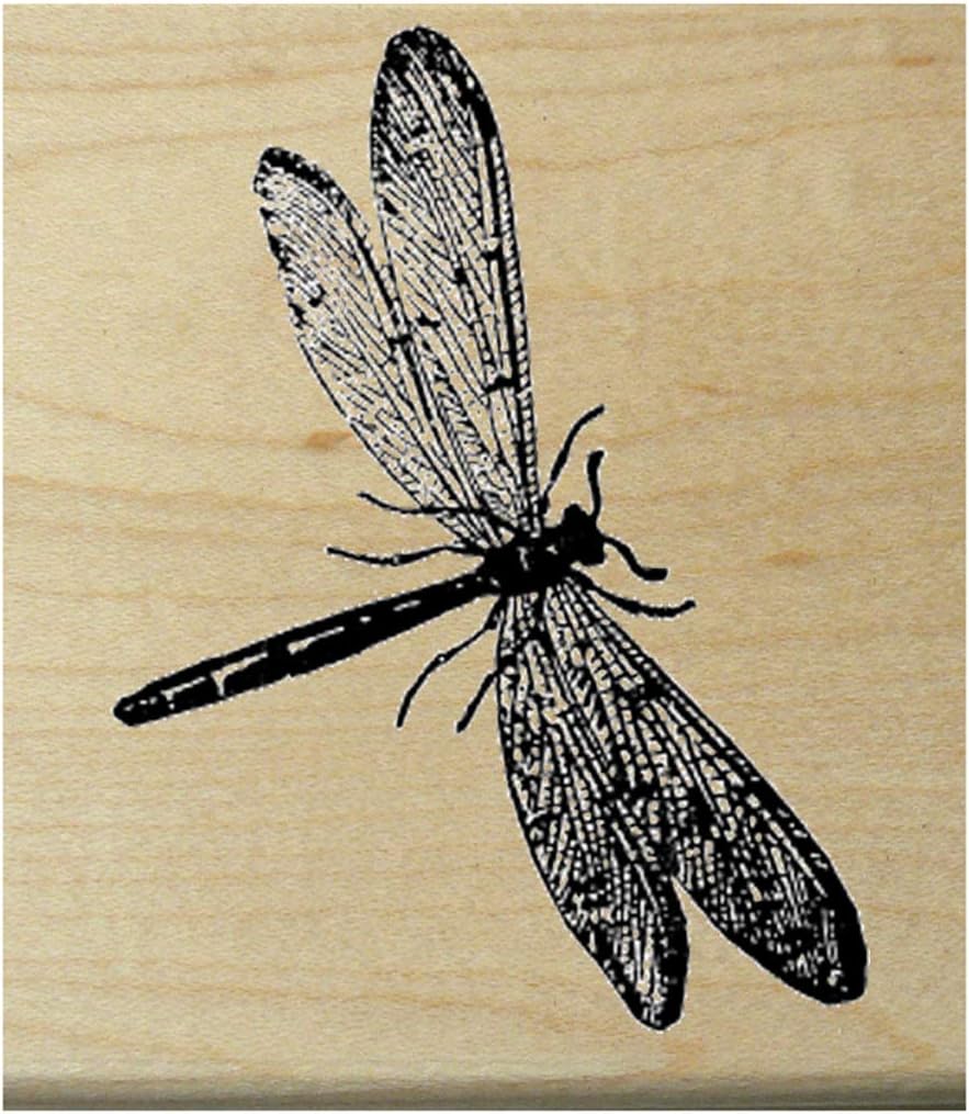 Miniature Dragonfly rubber stamp WM 2.5cm x 2.5cm