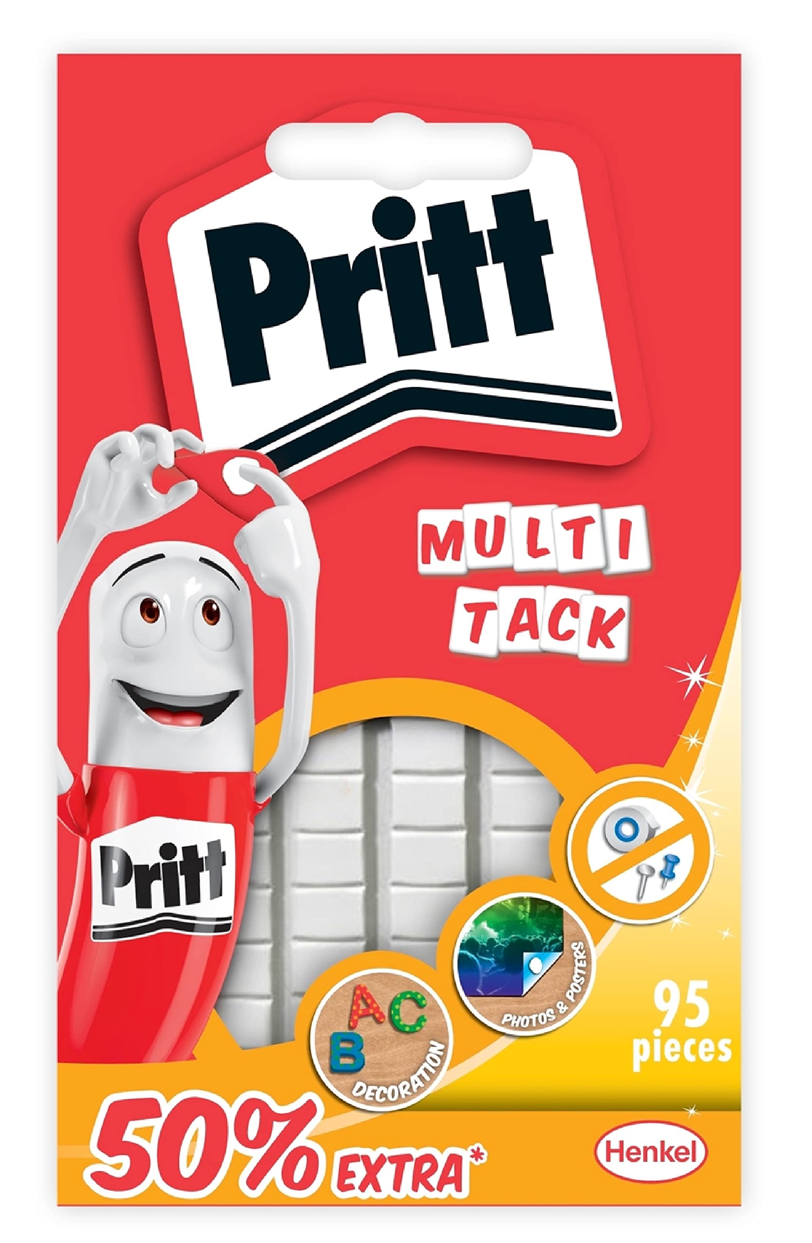Pritt, 1444967, Gommini adesivi universali Multi-Tack, Blister 95 pezzi
