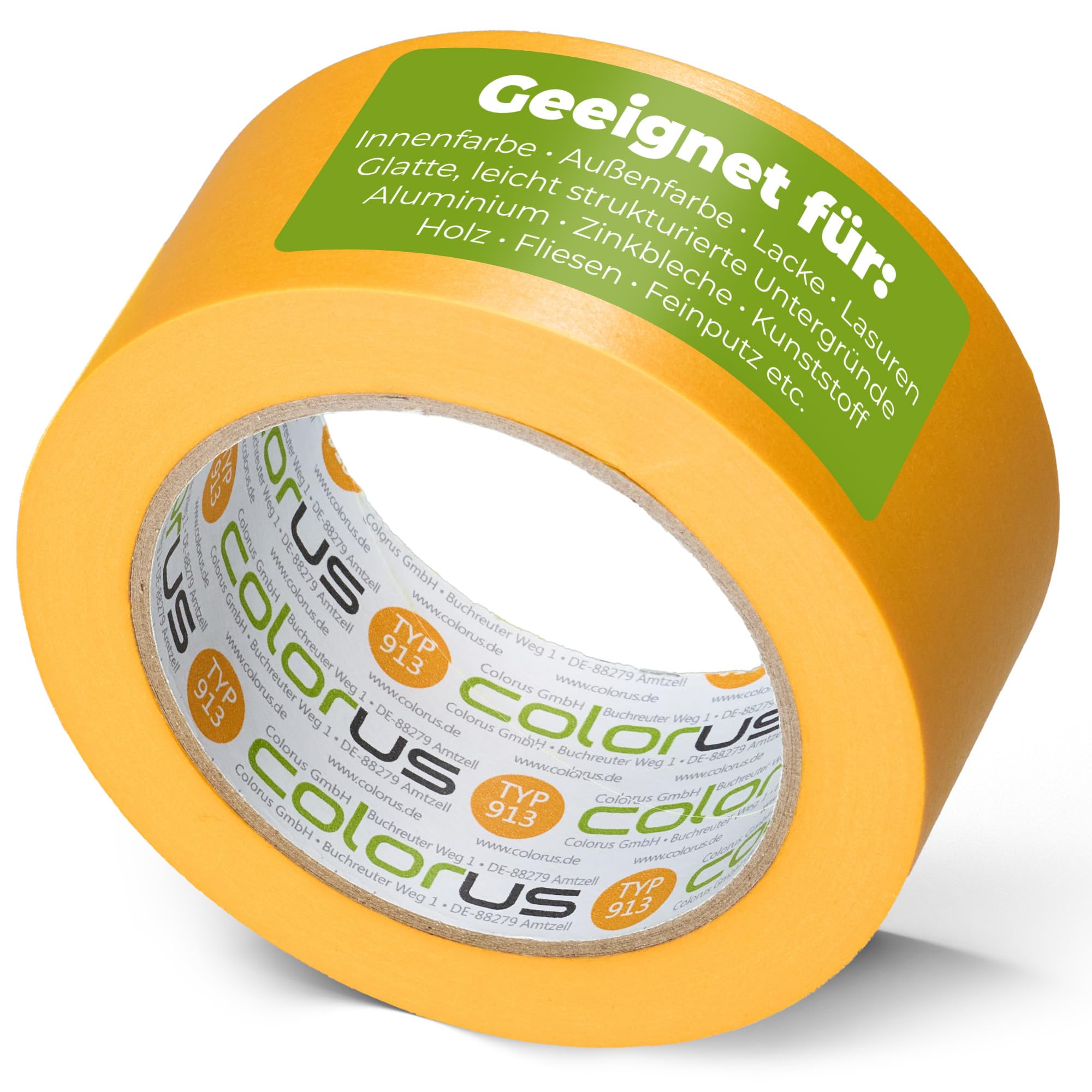 Colorus 3 x Profi Maler-Goldband Soft Tape | Maler Abklebeband 50 mm x 50 m UV beständig | Klebeband für gestochen scharfe Farbkante | Lackierband Lackier-Klebeband Lack-Abdeckband 6