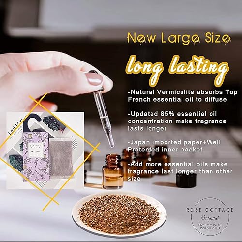 ROSE COTTAGE Large 12 Packs Apricot Blossom Hanging Closet