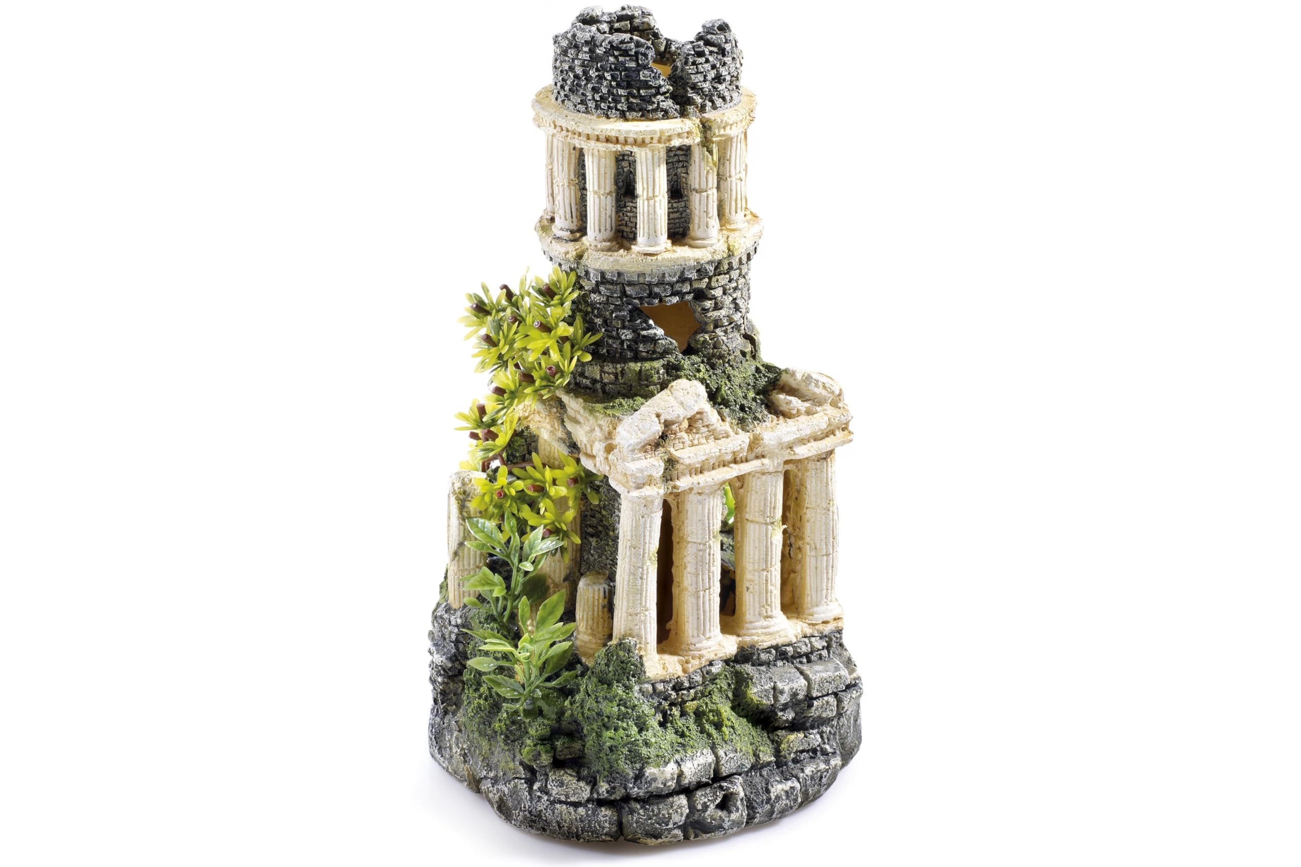 CLASSIC Polyresin Roman Tower Aquarium Ornaments 27cm