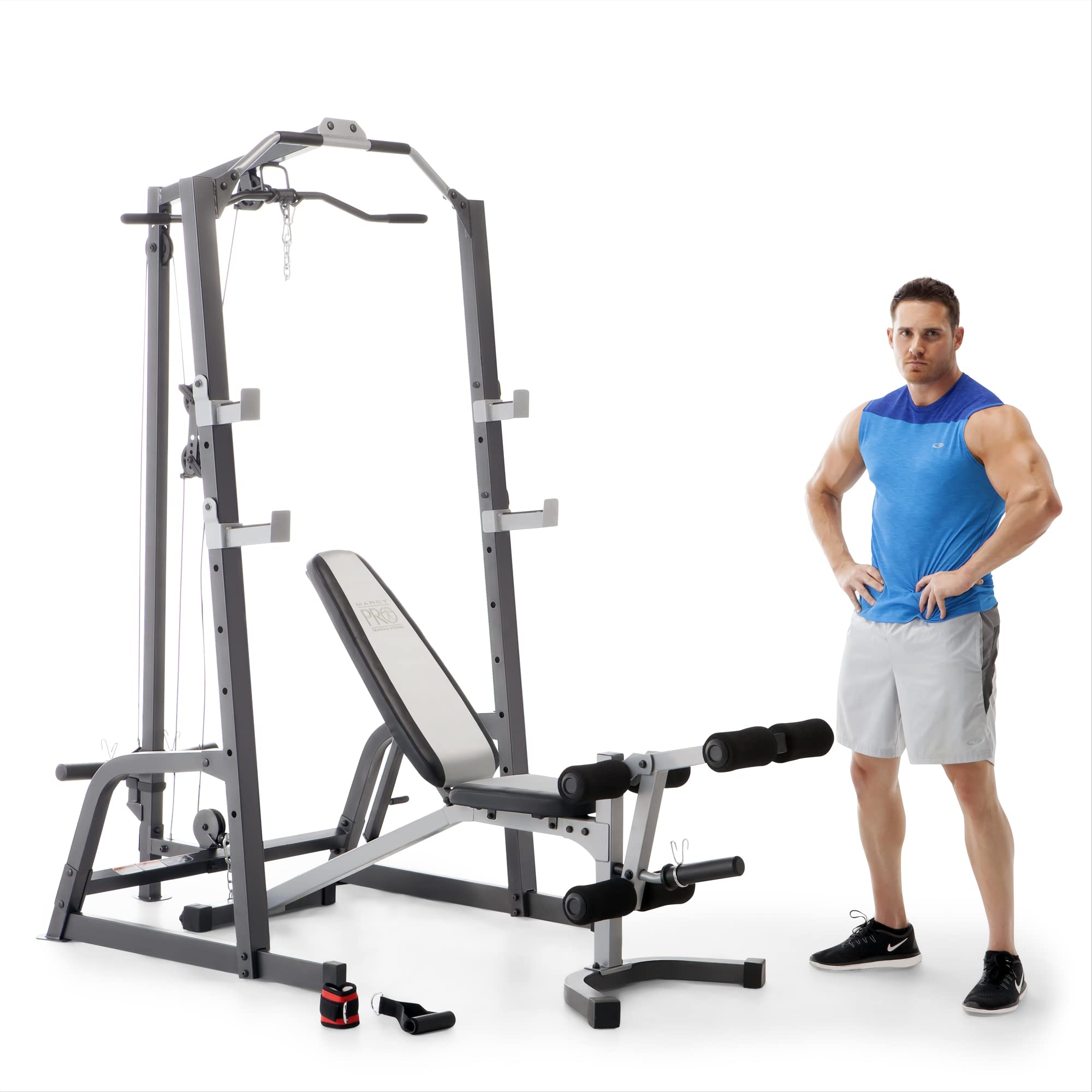 Photo 1 of Marcy Pro Deluxe Cage System with Weightlifting Bench All-in-One Home Gym Equipment PM-5108