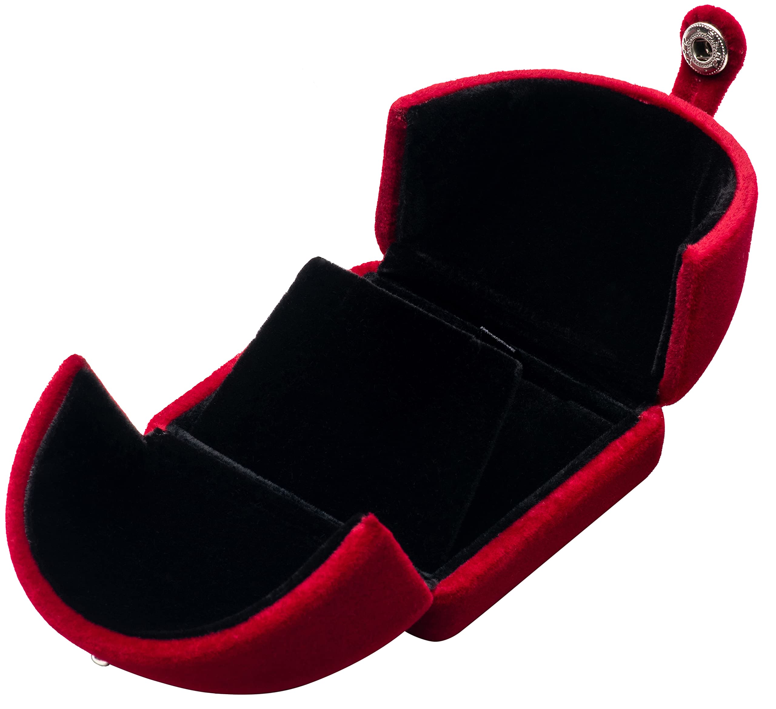 POKOFO Velvet Pendant Necklace Gift Box Storage Case (Red)