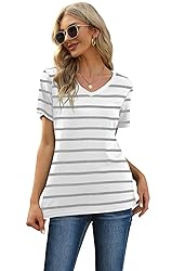 RUBZOOF Women's Short Sleeve Pajama Sets Striped
