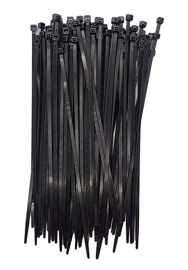 smkaufhaus Teeth Grip Nylon Self Locking Cable Ties, Black (150 mm x 3.