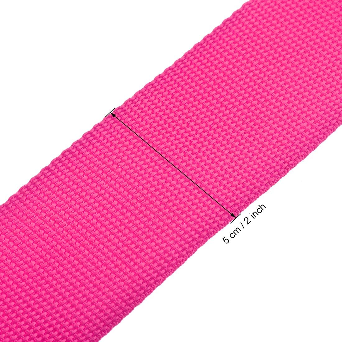 sourcing map Luggage Straps Suitcase Belts with Buckle Label, 2Mx5cm Adjustable PP Travel Bag Packing Accessories, Rose Red 2Pcs - Image 4
