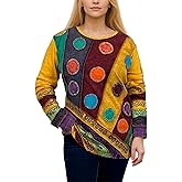 Agan Traders 2026 Tank Tops for Women - Cotton Patched Tie Dye Ladies Summer Tops - Boho Long Sleeve Women's Blouses