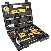 DEKOPRO 65 Pieces Tool Set General Household Hand Tool Kit with Storage Case Plastic ToolBox