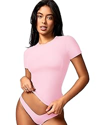 YEOREO Women Fitted Workout Tops Short Sleeve