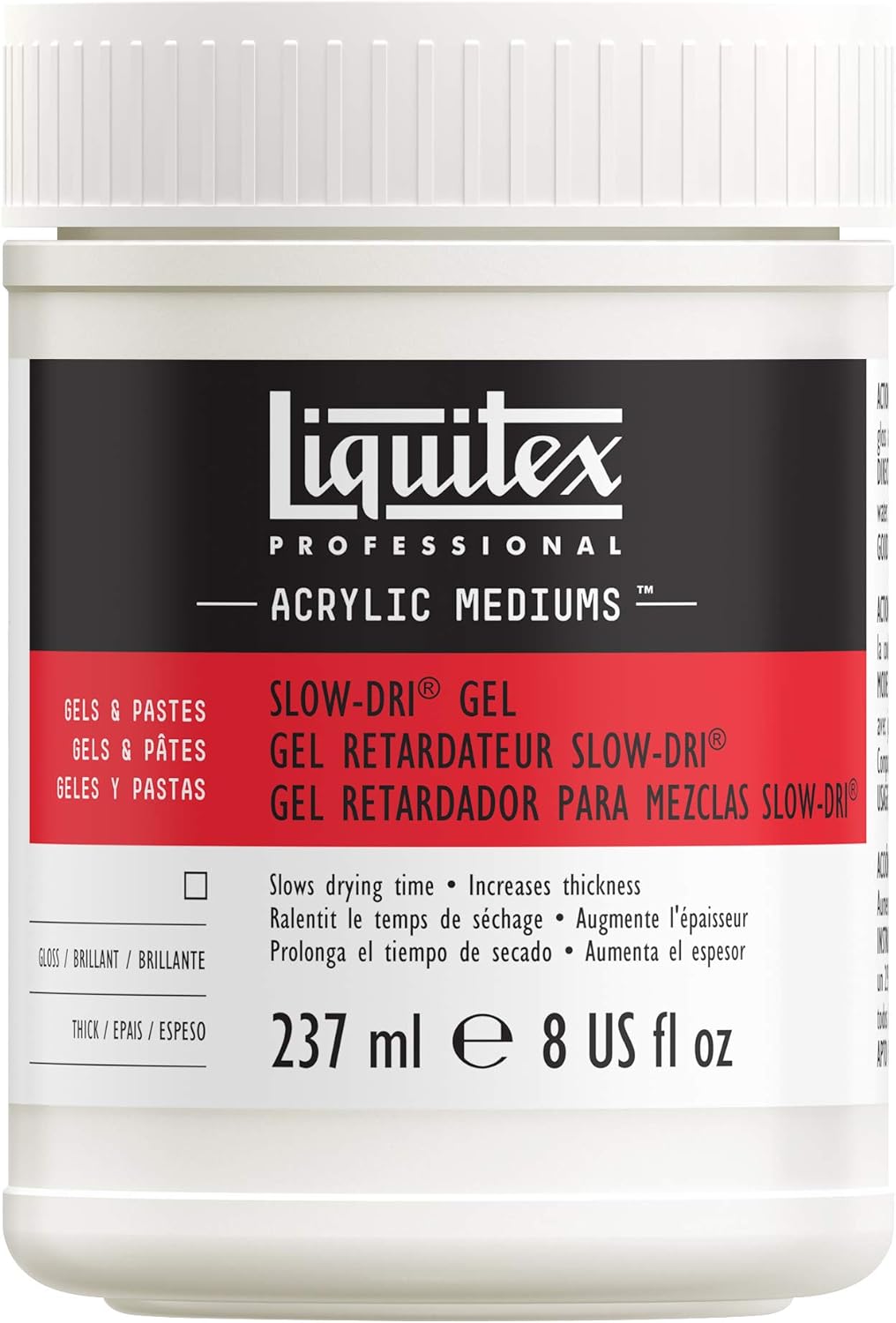 Liquitex Professional Slow-Dri Blending Gel Medium, 237 ml, Slow drying gel, 237 ml (Pack of 1)