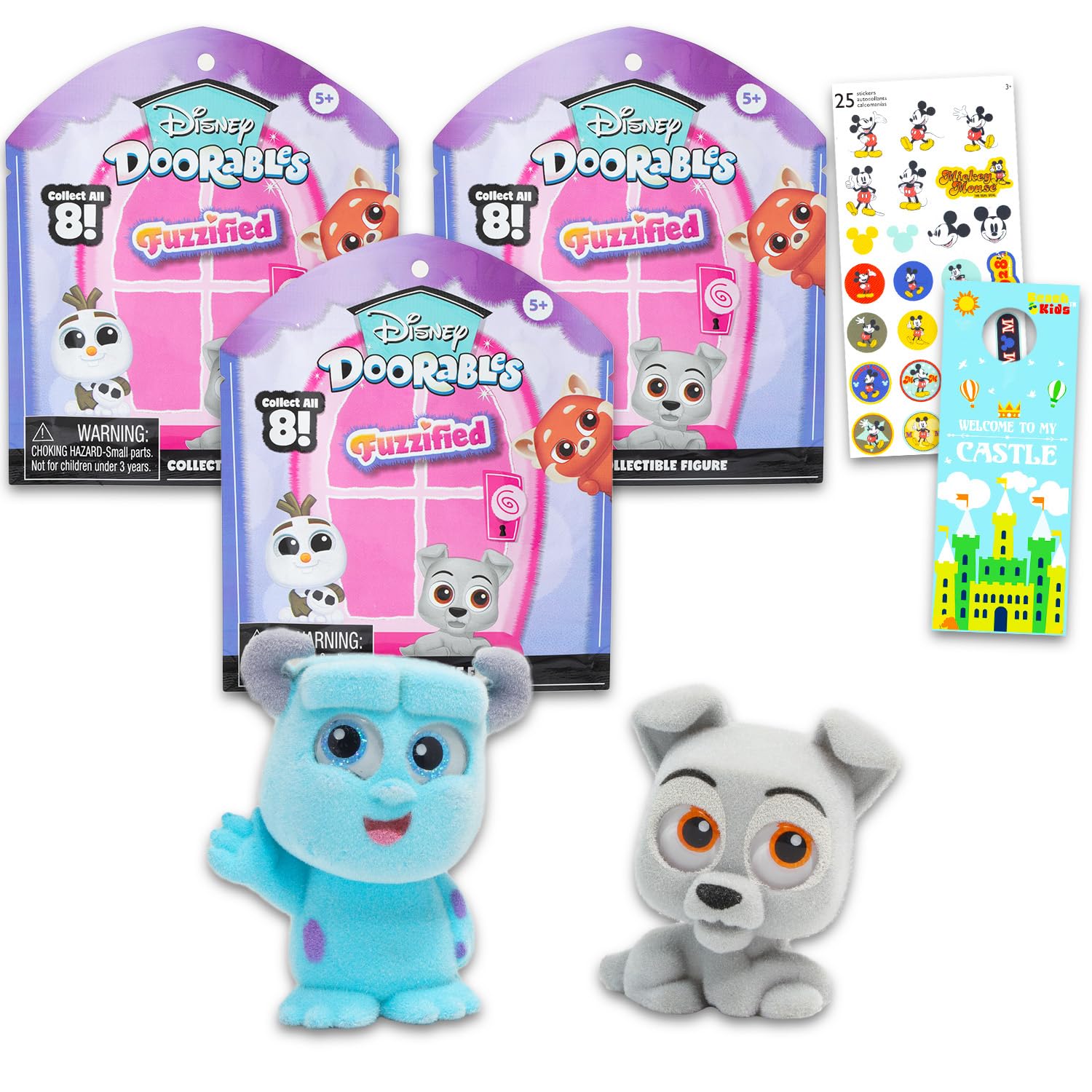 Photo 1 of *MISSING PARTS UNKNOWN*
Disney Doorables Blind Bags Set - Bundle with 3 Disney Fuzzified Doorables Mini Figures for Kids, Adults Plus Stickers | Disney Doorables Exclusive Flocked Figures Series