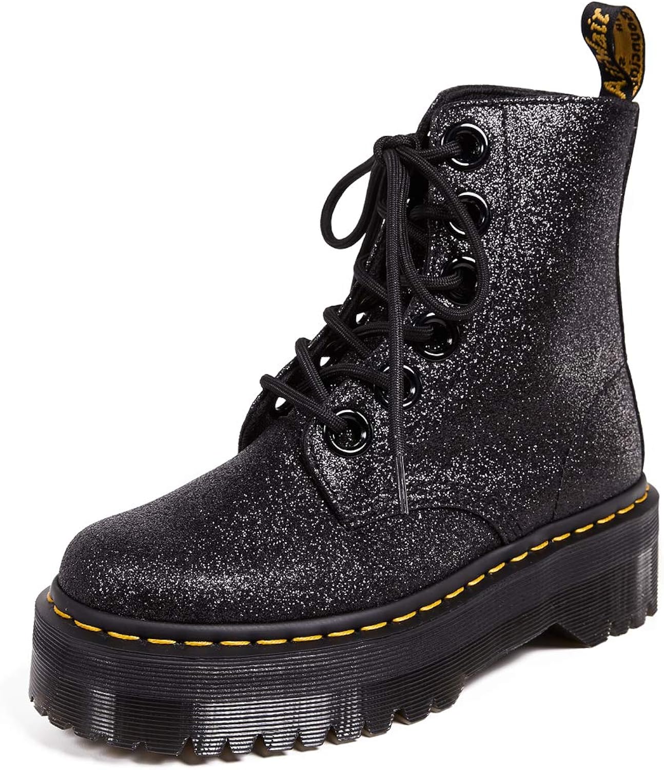 molly black glitter dr martens