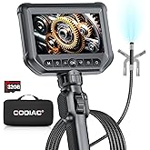 Two-Way Articulating Borescope with Light, GODIAG Industrial Endoscope with Snake Scope Camera, Borescope Inspection Camera with Light for Automotive & Aircraft Mechanics (3.3FT Cord)
