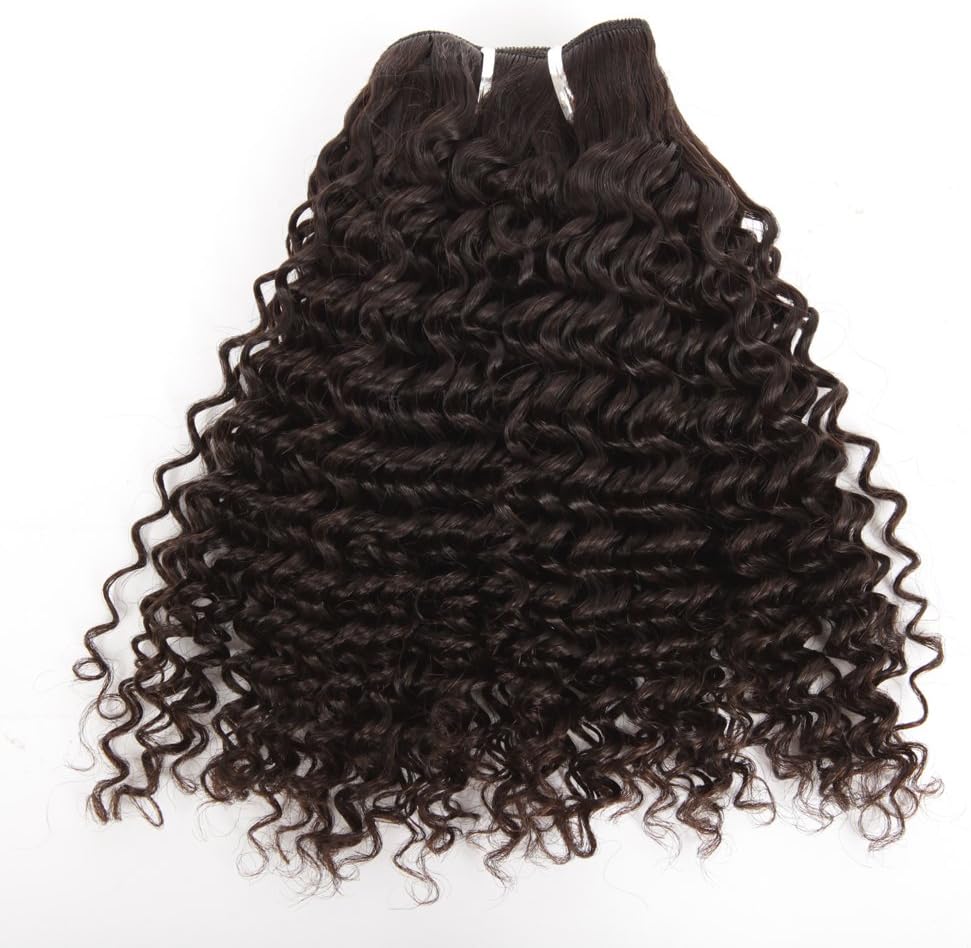 Wigsroyal Brazilian Hair Afro Kinkys Bulk Human Hair 12 Inch,Natural Color,4Oz/Bundle, 2 Bundles(12" 12")