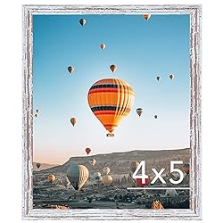 JCJMY 4x5 Picture Frame Rustic White for Wall
