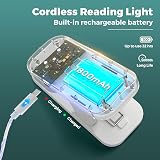 CUHIOY Clip-On Reading Light 2 Pack Rechargeable 1800mAh 5 Color 5 Brightness view 2