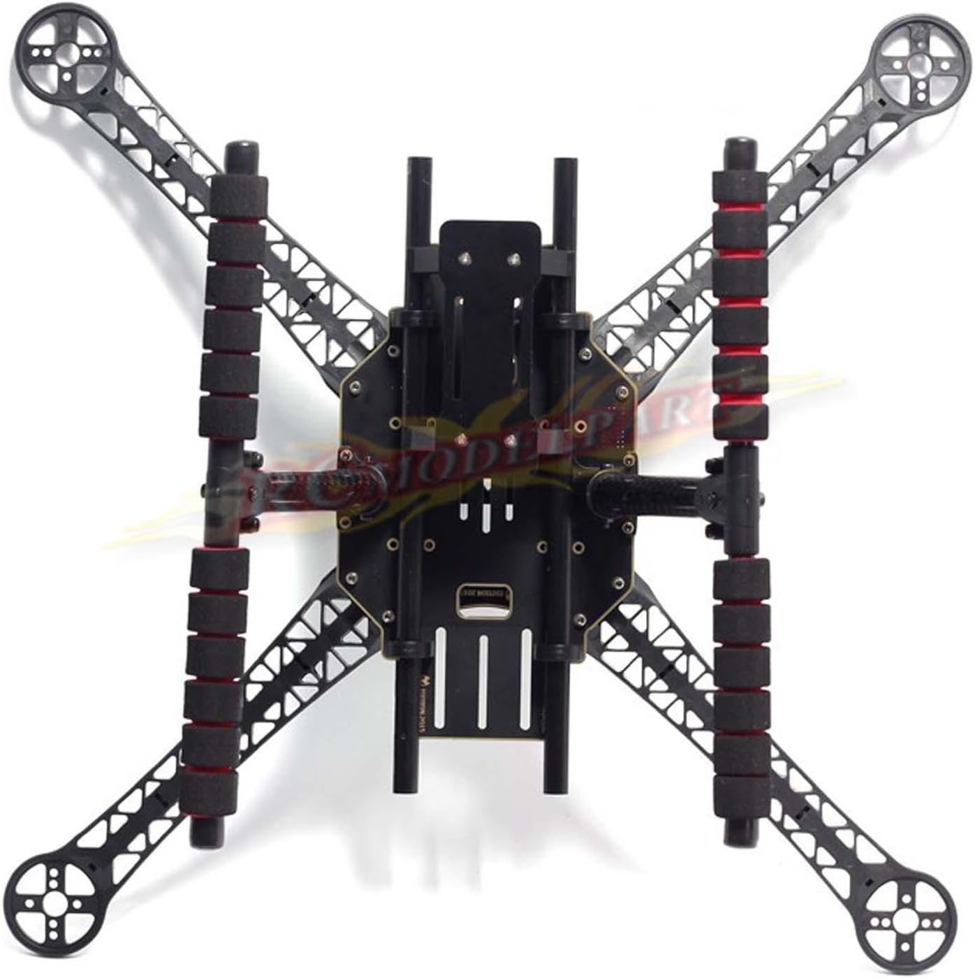 Rcmodelpart S500 Quadcopter Fuselage Frame Kit PCB Version w/Carbon Fiber Landing Gear Skid, Black - Image 5