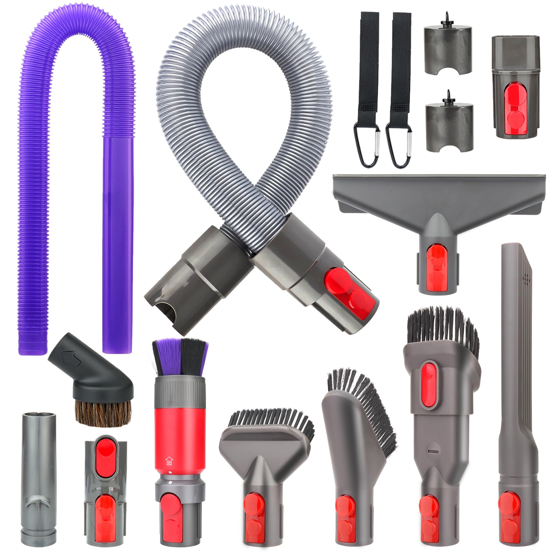 Photo 1 of Attachment Kits for Dyson Vacuum Cleaner,Hose,Crevice Tool,Dryer Lint Vac Attachment for Dyson V15 V15s V11 V8 V9 V7 V10 V12 Detect Cyclone Absolute Cordless Handheld Vacuum Cleaner