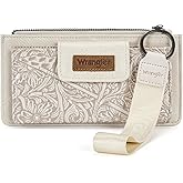 X Wrangler Western Wallet for Women Card Cases & Money Organizers Bifold Wallet Wristlet with Zipper Pocket