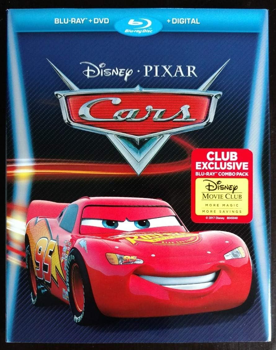 Cars Disney Movie Club Exclusive Bluray, DVD, Digital Combo Pack Blu