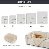 Bedsure Medium Dog Blanket 100x80cm Soft Fleece Sherpa Cream view 5
