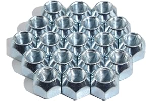 iBroPrat 20pcs 1/2-20 Inch Trailer Lug Nuts Zinc Plated 509 Tire Lugs Wheel Nuts 50-53911 Open End Acorn Lug Nuts for 1/2" Wheel Lug Studs RV Truck Tire Bolt