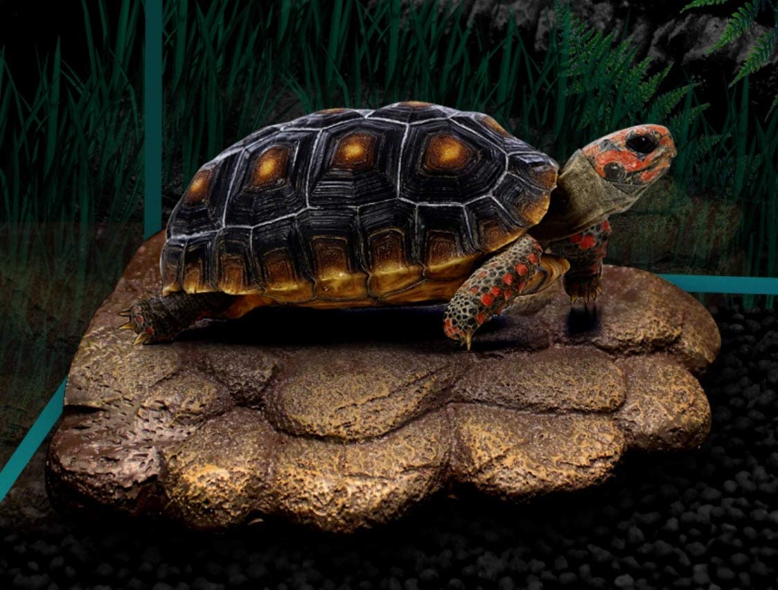 PETSOOO Turtle Basking Platform Floating Platform Turtle Dock Resin Turtle Magnetic Platform Unique Floating Island for Semi Aquatic Animals Resin Island Aquarium Decor (NS-78) 16 * 10.5 * 3cm