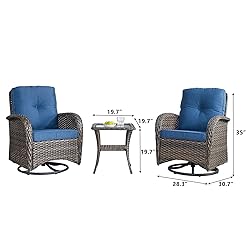 HUMMUH 7-Piece Outdoor Patio Furniture All-Weather