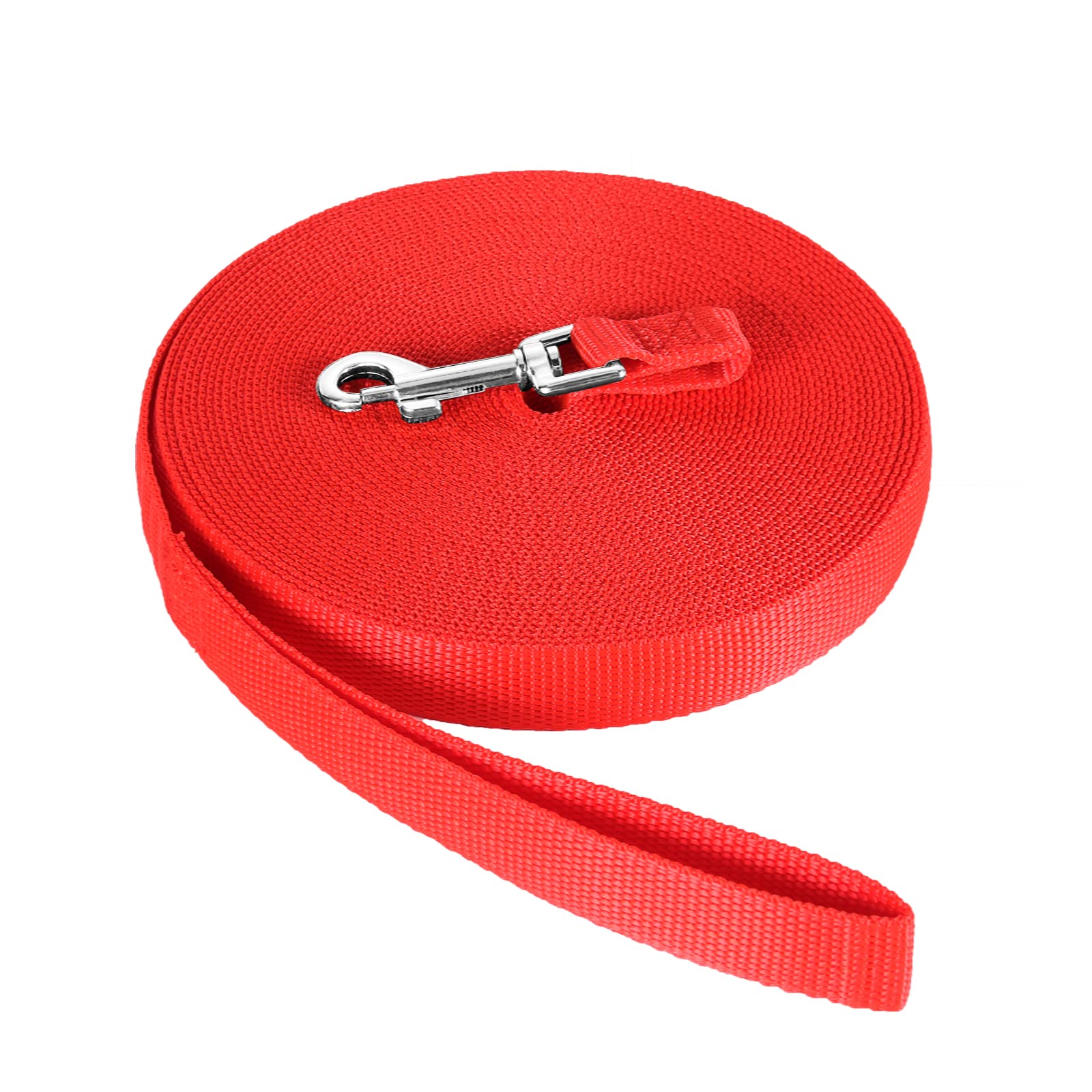 Luchai Dog Training Lead Leash, 30m/99ft Long Dog Recall Lead, Long Line for Dog Tracking Training, Long Lead Leash for Pet Recall Obedience (Red)
