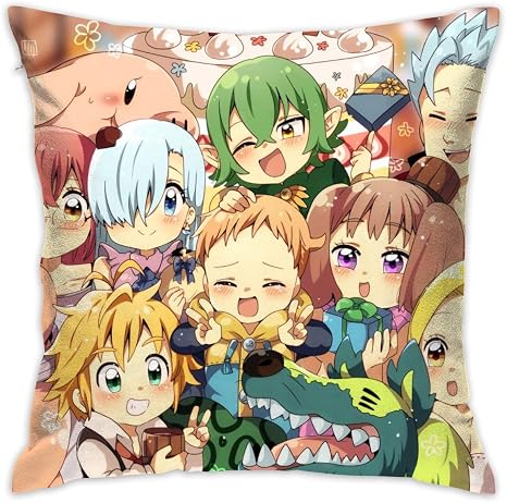 Amazon Co Jp Gekhhaon 七つの大罪 Illow ケース 装飾枕カバー かわいいソファ枕カバー 17 8 17 8インチ ホーム キッチン
