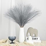 U-LIAN 36PCS Grey Faux Pampas Grass 21.7