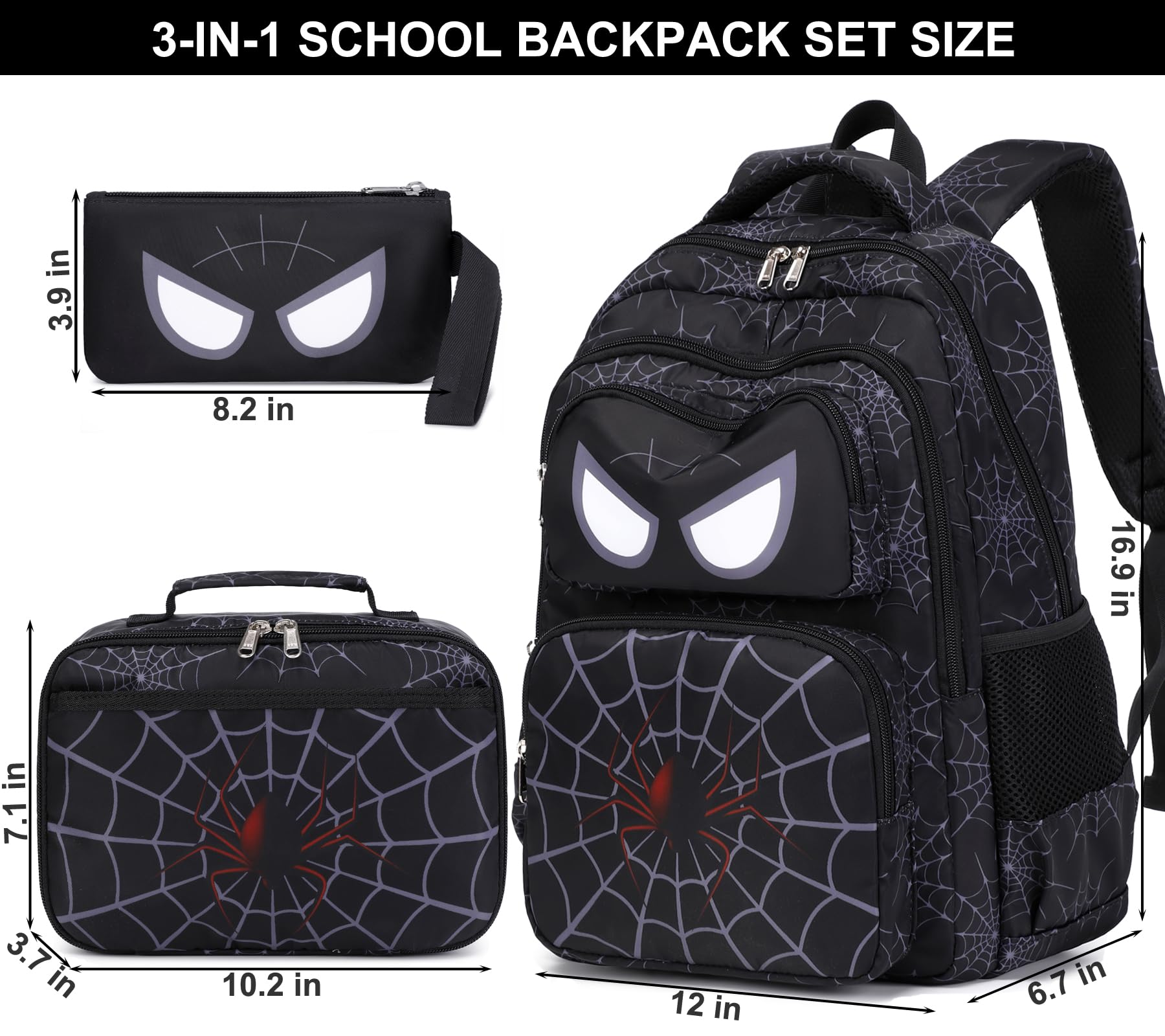 JIANYA School Backpack for Kids, Kids Backpack with Lunch Box, Elementary Children's School Bag Travel Back Pack