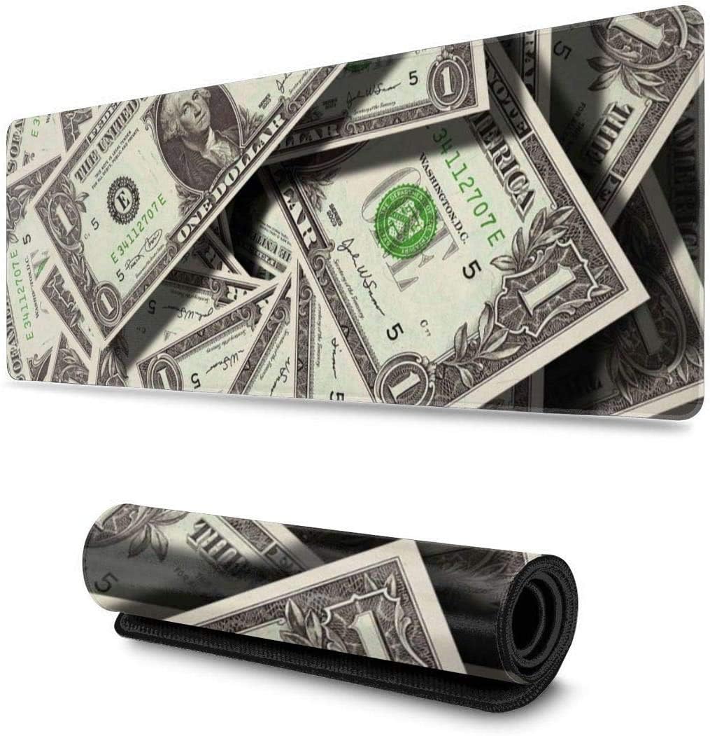 Attractive US Dollar Money Large Mouse Pad Keyboard Pad Long Extended