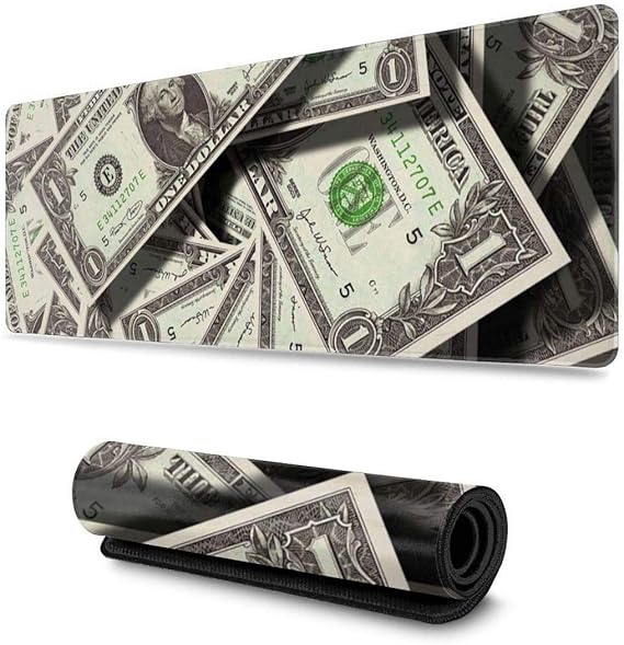 Attractive US Dollar Money Large Mouse Pad Keyboard Pad Long Extended