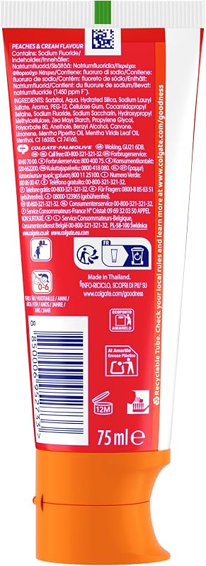 Max Fresh Fruit Fusion Pasta de Dentes de Pêssego 6x75ml