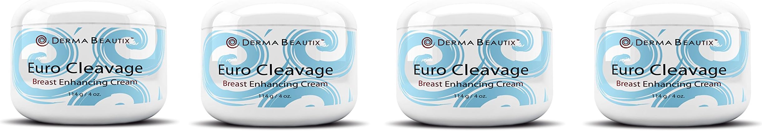 Euro-Cleavage Breast / Butt / Bums / Hips Enlargement Enhancement Cream 4oz (Four Bottles)