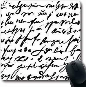 Luancrop Alfombrillas Tinta Letra Negro Blanco Abstracto Poesía