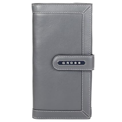 Cross? Womens 100% Genuine Leather Large Bifold Clutch