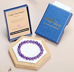 AD Beads Handmade Gemstone Stretch Elastic Bracelet