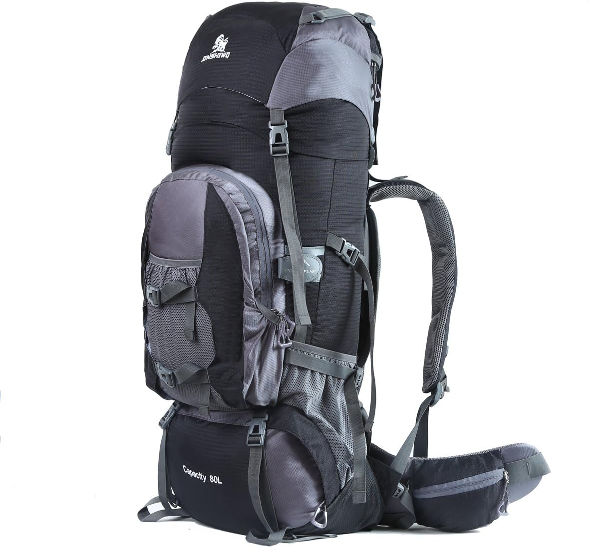 HWJIANFENG Lightweight Backpack 80L Hiking Trekking Backpack Nylon Travel Outdoor for Men Women
