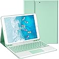 LAMA Wireless Keyboard Case with Touchpad for iPad 10.2" 9th 8th 7th Generation, Detachable Bluetooth Keyboard with Pencil Holder for iPad 10.2 Inch/iPad Air 10.5"(3rd Gen)/iPad Pro 10.5 in, Green