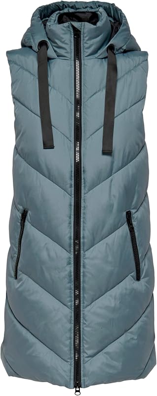 Jacqueline de Yong JDYSKYLAR - Chaleco de plumón para mujer, Stormy Weather/Black, XS