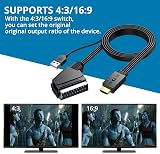 AUTOUTLET SCART to HDMI Converter 1080P 4:3 16:9 150cm Cable PAL/NTSC view 4