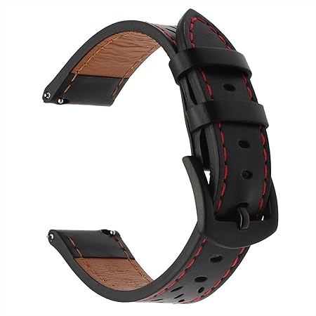 Für Samsung Galaxy Watch 46mm/ Gear S3 Armband, TRUMiRR 22mm Italien Echtes Leder Uhrenarmband Armband für Huawei Watch GT,Mo